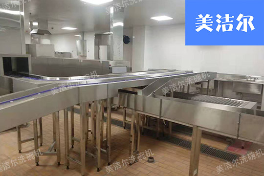 食堂洗碗機流水線